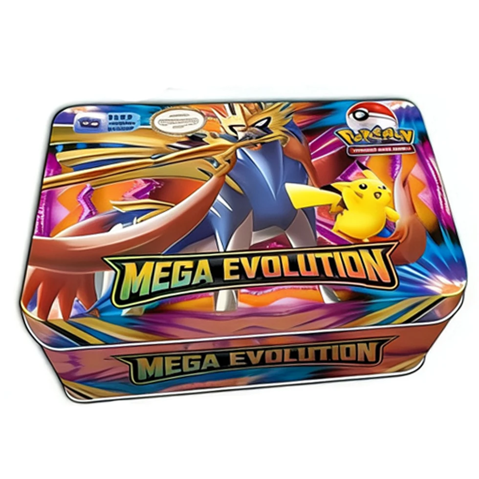 MEGA EVOLUTION 42pcs Pokémon Cards Battle Toys Lost Origin Pokémon Box with Anime Bank Pokémon Game Cards  for Childre