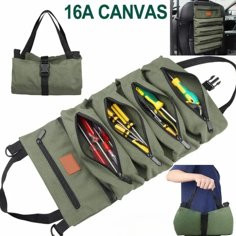 Multi-Purpose Tool Bag High Quality Professional Multi Pocket Hardware Tools Pouch Roll UP Portable Small Tools Organizer Bag