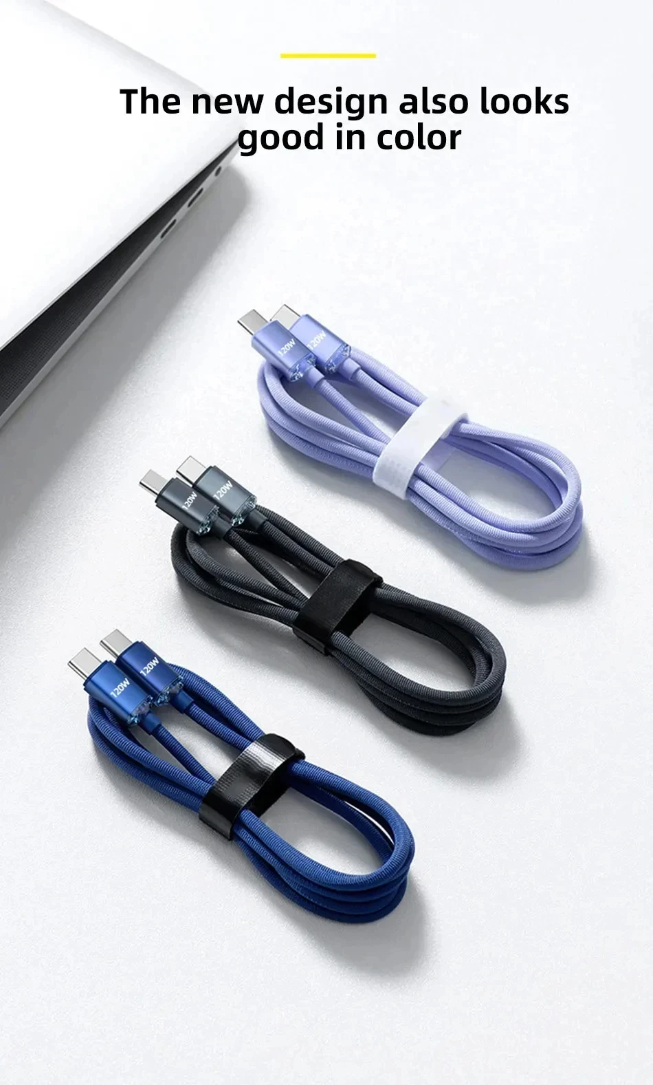 120W PD Type C Cable 0.25M/1M/1.5M/2M Quick Charge Cord USB C Phone Data Cable Fast Charging For iPhone 17 Xiaomi Samsung Huawei