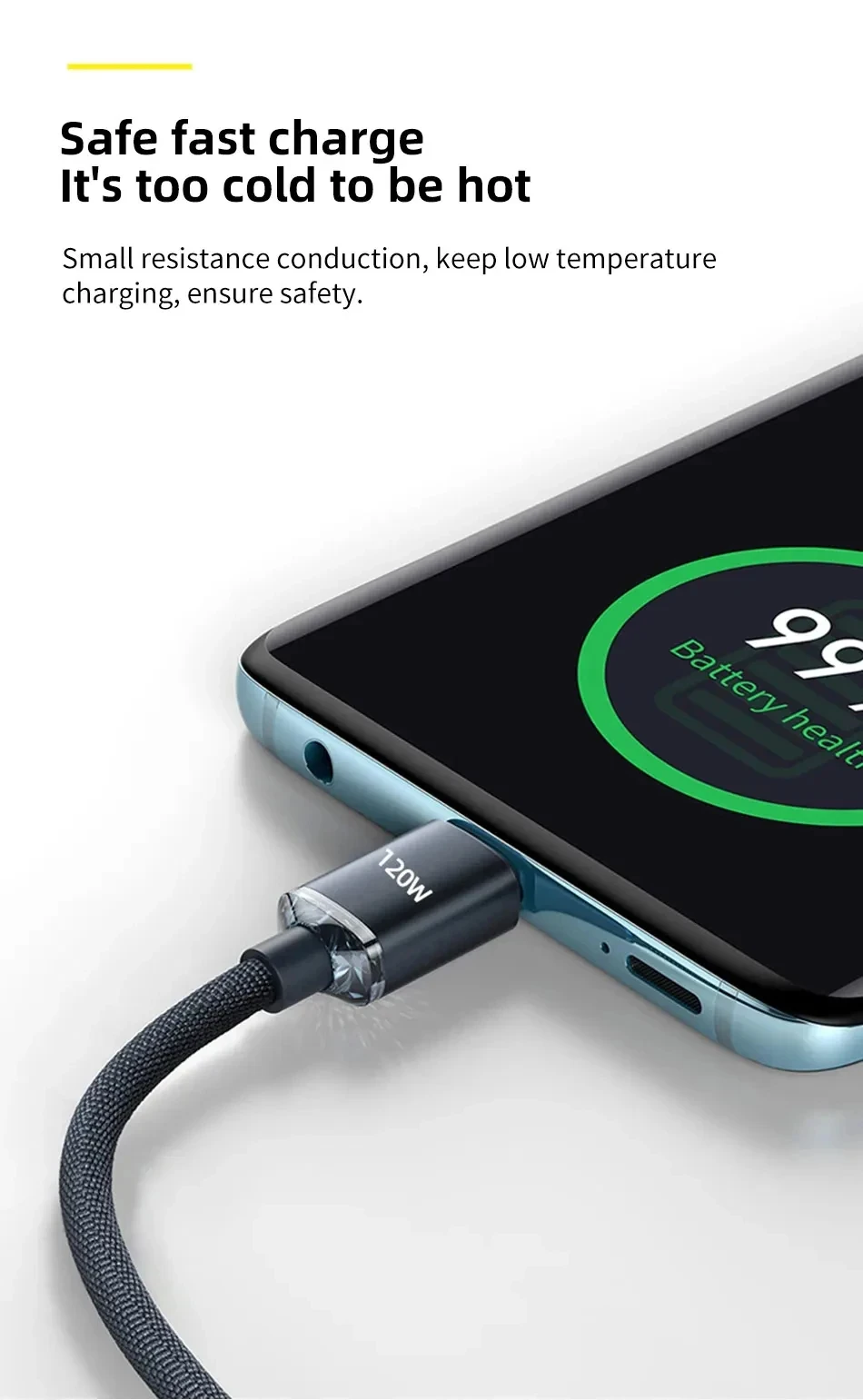 120W PD Type C Cable 0.25M/1M/1.5M/2M Quick Charge Cord USB C Phone Data Cable Fast Charging For iPhone 17 Xiaomi Samsung Huawei