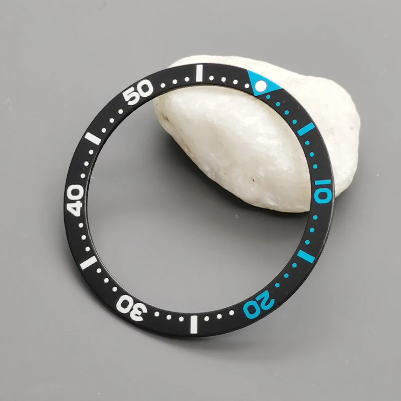 38mm*31.5mm Aluminium Fashion Flat Watch Bezel Insert Fits SKX007 SKX009 SRPD Watch Case NH36 NH35 Movement Men Watch Part