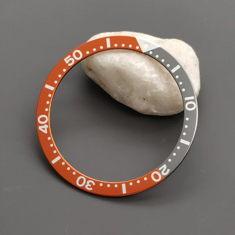 38mm*31.5mm Aluminium Fashion Flat Watch Bezel Insert Fits SKX007 SKX009 SRPD Watch Case NH36 NH35 Movement Men Watch Part