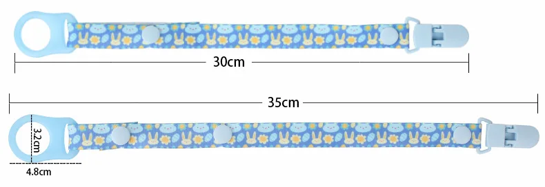 Baby Pacifier Clips Boys Girls Teeth Toy Fixing Straps and Silicone Spacer Sets Two Adjustable Lengths Cartoon Teething Pictures