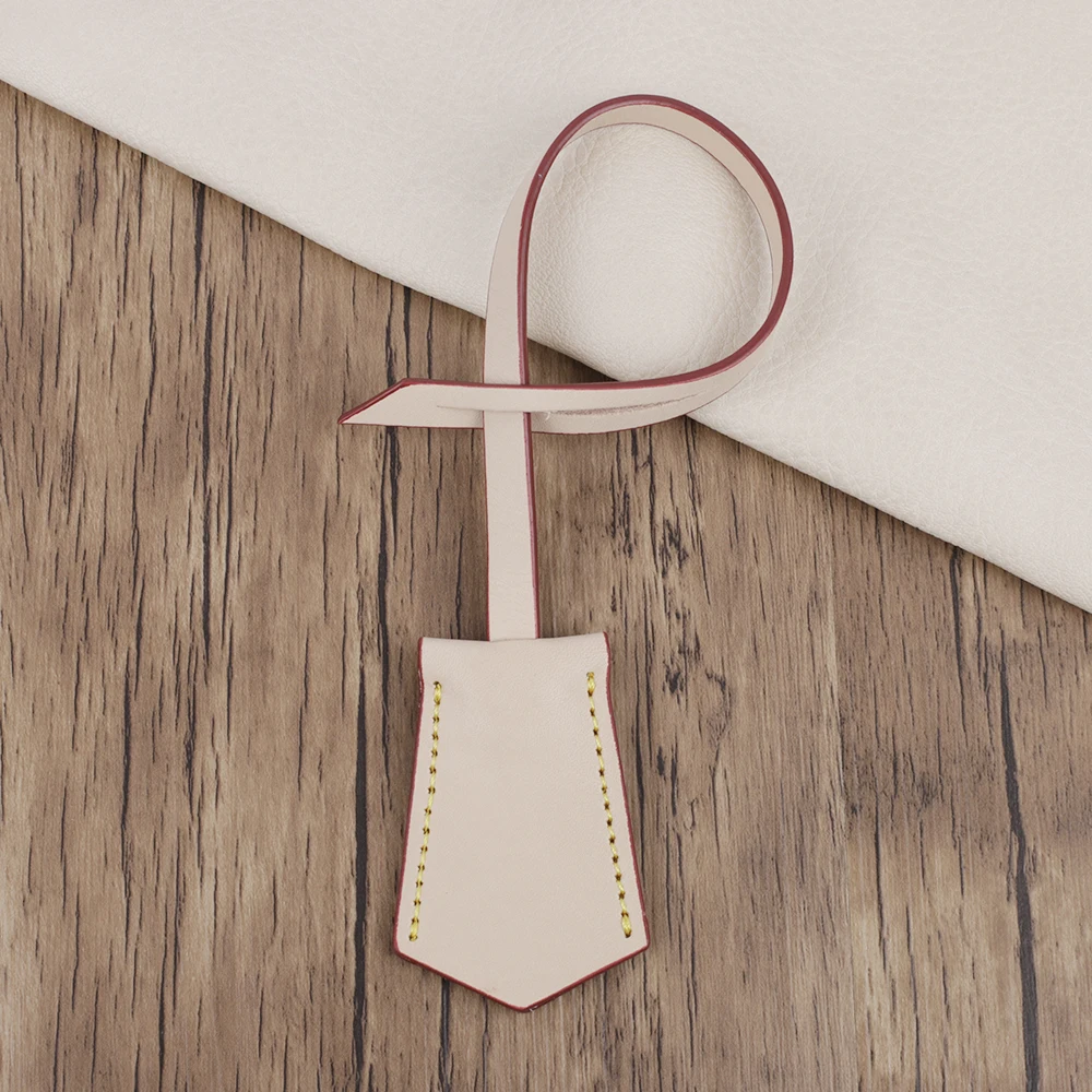 Luggage Tag Handbag Hang Tag Accessories Vachetta Leather Travel Luggage Tag Key Bell Purse Bag Charm