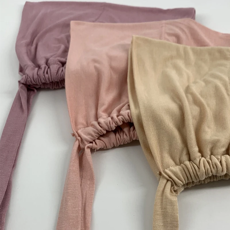 New Soft Modal Muslim Turban Hat Inner Hijab Caps Islamic Underscarf Bonnet India Hat Female Headwrap Turbante Mujer
