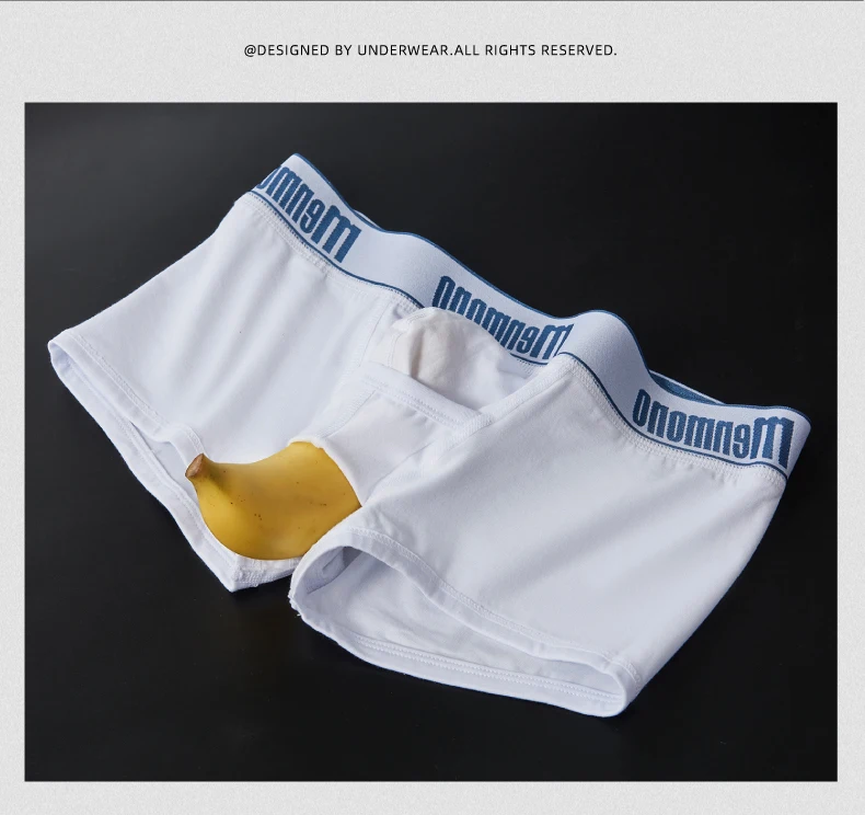 Trendy men's underwear sexy low waist tight comfortable breathable boxer pants pure cotton youth sports