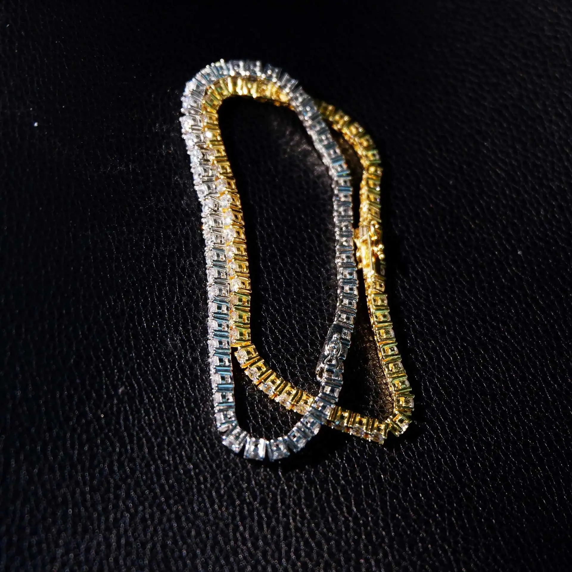 Hip Hop Jewelry 1 Row Iced Out Tennis Chain Bling CZ Men Diamond Cubic Zirconia Choker Necklace Women Drop Shipping