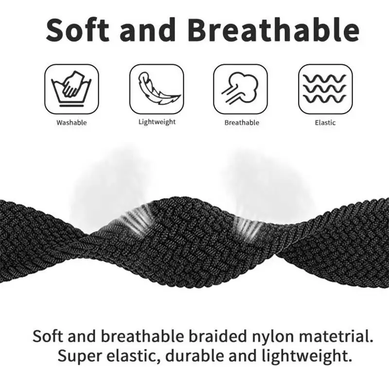 Braided Solo Loop For Apple watch Ultra band 49mm 45mm 44mm 40 41 42 46mm correa bracelet iWatch series 11 10 9 7 SE 8 6 5 strap