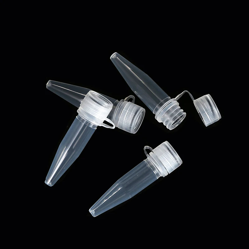 100PCS 1.5ml Lab PP Plastic Test Tube Centrifuge Tube Vial Screw Cap Skirted For Laboratory Experiment Supplies