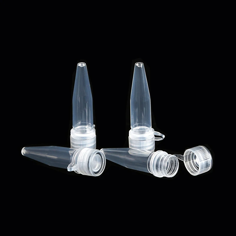 100PCS 1.5ml Lab PP Plastic Test Tube Centrifuge Tube Vial Screw Cap Skirted For Laboratory Experiment Supplies