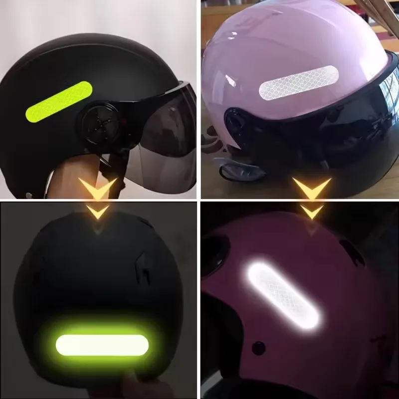 10/40/80PCS Night Reflective Strip Warning Stickers Waterproof High Visibility Reflector Tape for Car Motorcycle Helmet Bicycle