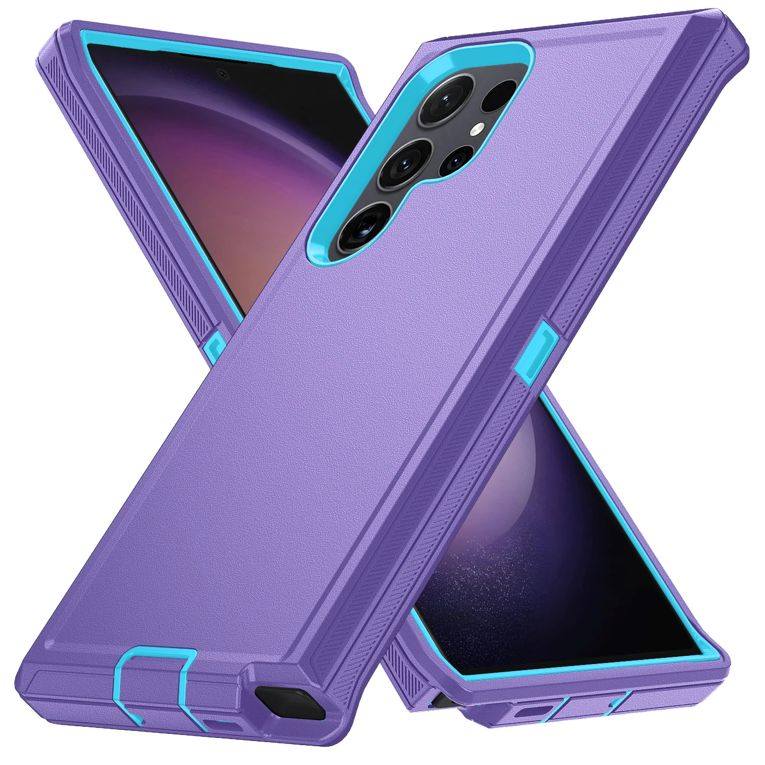 For Samsung Galaxy S25 S24 S23 S22 S21 S20 FE Plus Ultra Note 20 Armor Shockproof Defender Phone Case Hard PC+TPU Back Cover