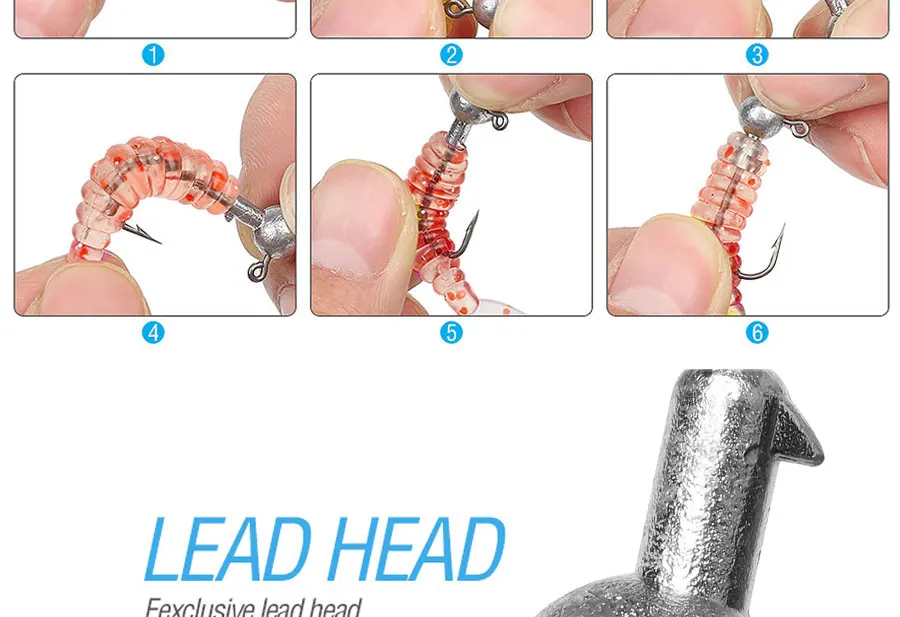 MrLurion 30pcs 1g 2g 3g 5g 10g 14g 18g 22g 25g 28g Fishing jigging head hook ,round head rigs fishhook for soft worm crank lures