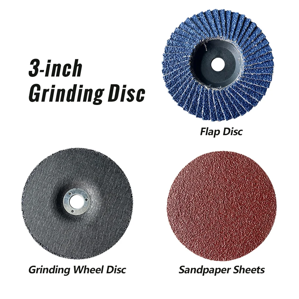 7Pcs Procut3-Inch Circular Saw Blade Set with 75mm Grinding Disc - Durable Steel Structure, Including Chain Saw Disc Blades, Me