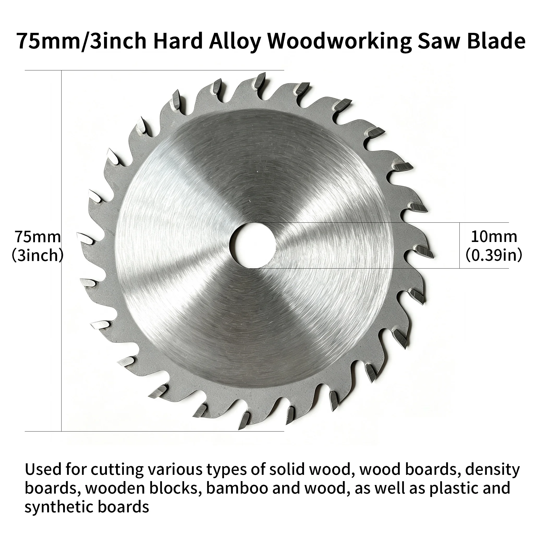 7Pcs Procut3-Inch Circular Saw Blade Set with 75mm Grinding Disc - Durable Steel Structure, Including Chain Saw Disc Blades, Me