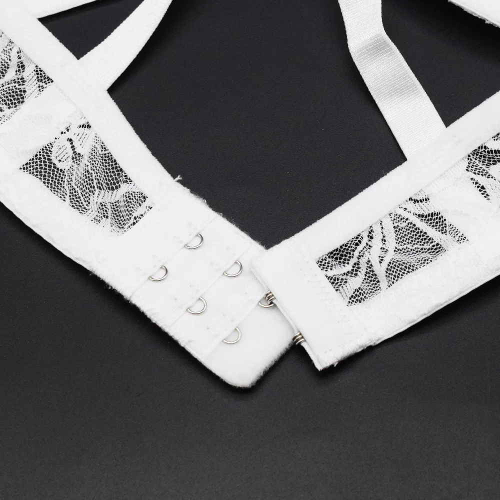 Plus Size Lace Bralette Bras For Women Hollow Out Bra Underwire Womens Underwear Tops Embroidery Mesh Lingerie Brassiere A B C D
