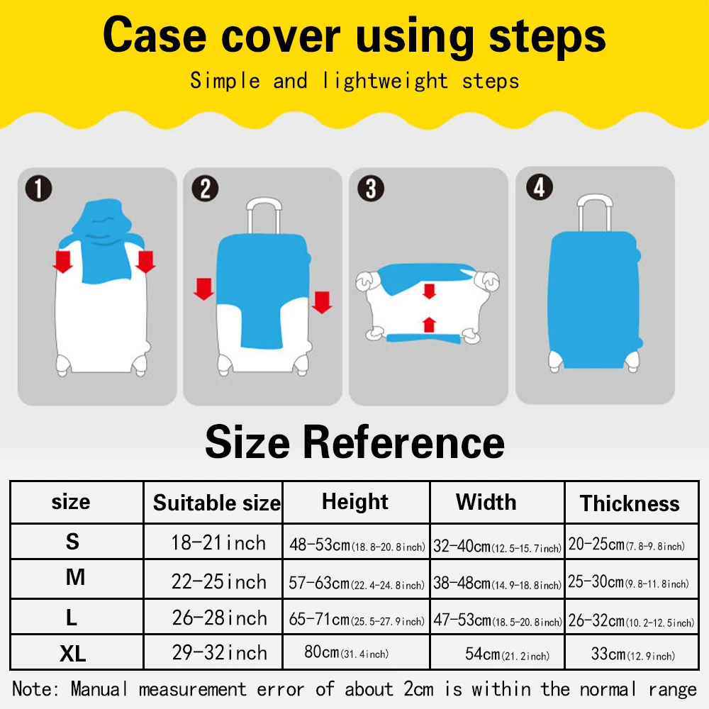 Luggage Protective Cover Travel Accessories Suitcase Dust Wear-resistant Gold Letter Series Protective Case 2026 Fashion