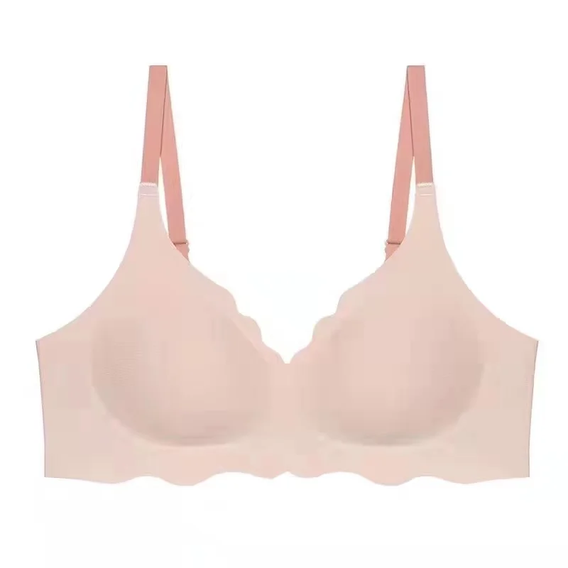 No Trace Top Women's Underwear No Steel Ring Pure Desire Comfortable Upper Support Sling Adjustable Beauty Back Bra Thin Section