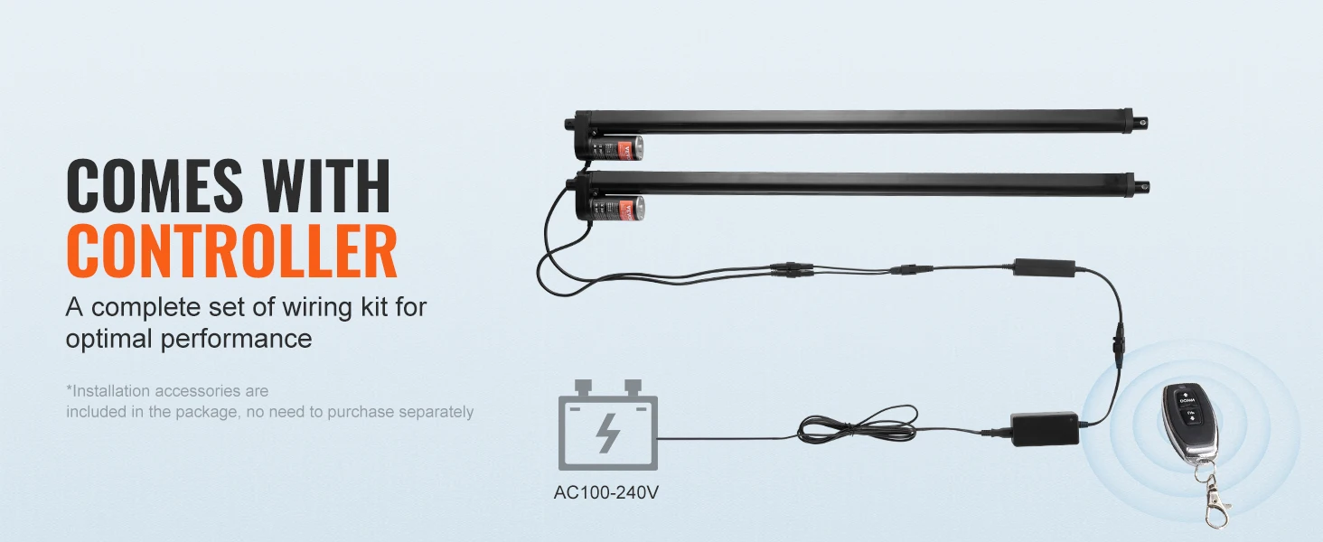 SucceBuy 2PCS 12V Linear Actuator 1000N 30inch Electric Linear Motor Controller IP54 Protection for Home TV Table Sofa Lifting
