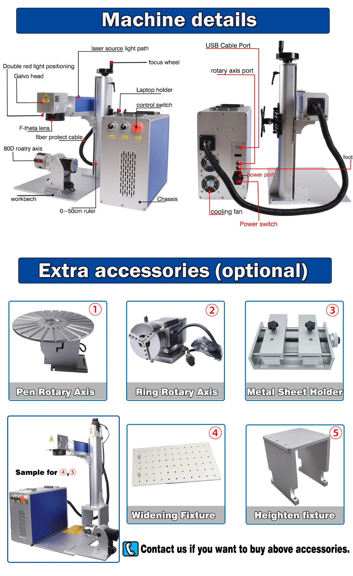 US Stock 100W 2.5D Ezcad3 JPT MOPA 100W Fiber Laser Engraver 60W MOPA Fiber Laser Marking Machine Relife Marker 110X110MM Lens