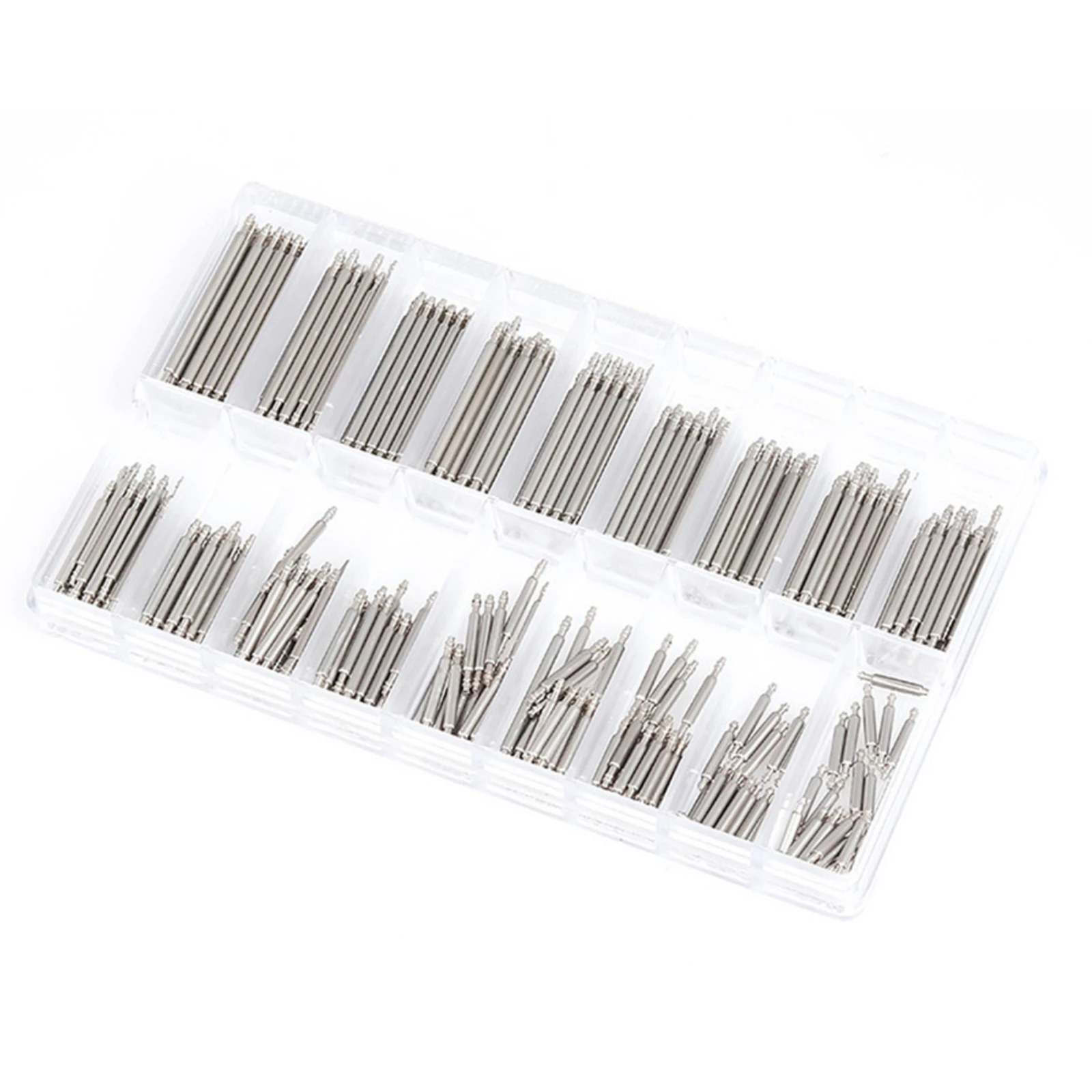 360pcs/set Strainless Steel Spring Bars Dia 1.5mm/1.8mm Length8mm - 25mm/6mm - 23mm Watchband Strap Belt Watch Repair Tools Pin
