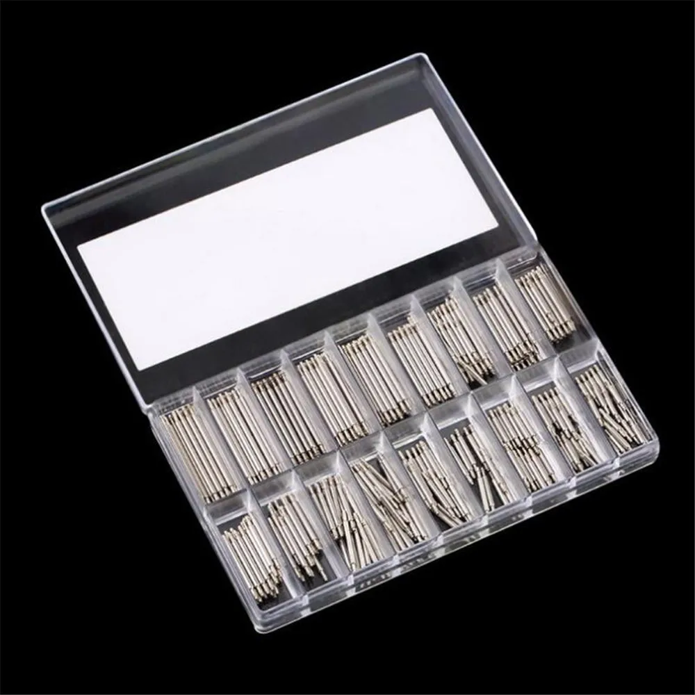 360pcs/set Strainless Steel Spring Bars Dia 1.5mm/1.8mm Length8mm - 25mm/6mm - 23mm Watchband Strap Belt Watch Repair Tools Pin