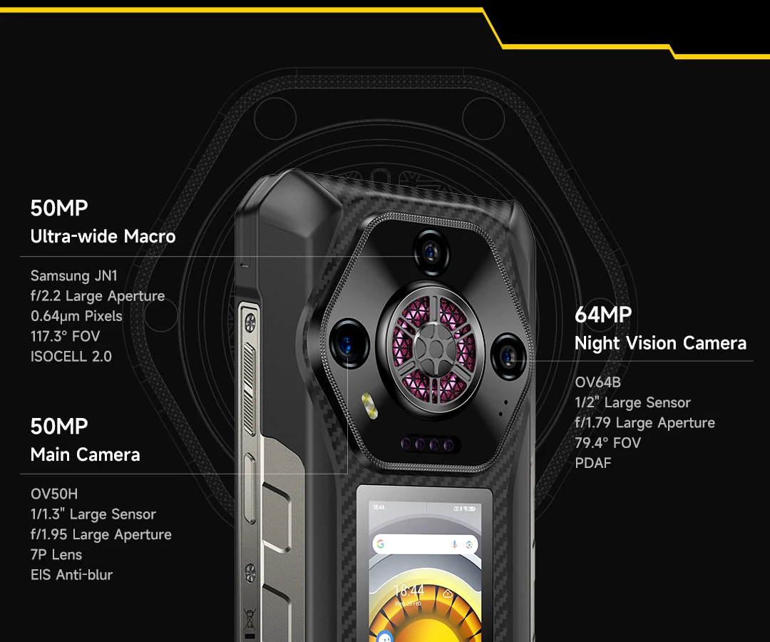 Ulefone Armor 30 Pro 5G Rugged Phone 6.9" 120Hz 32GB+512GB 12800mAh Night Camera 64MP NFC 66W Android 14 Smartphone