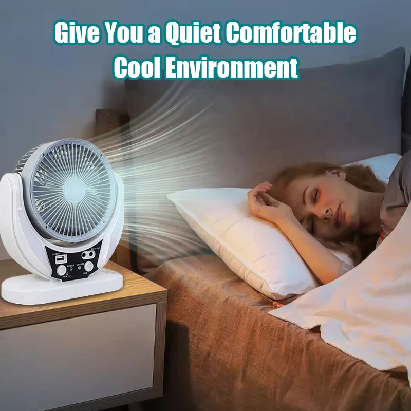2pcs solar-powered multifunctional fan, LED emergency light bulb, USB charging, night light feature, can charge mobile phones
