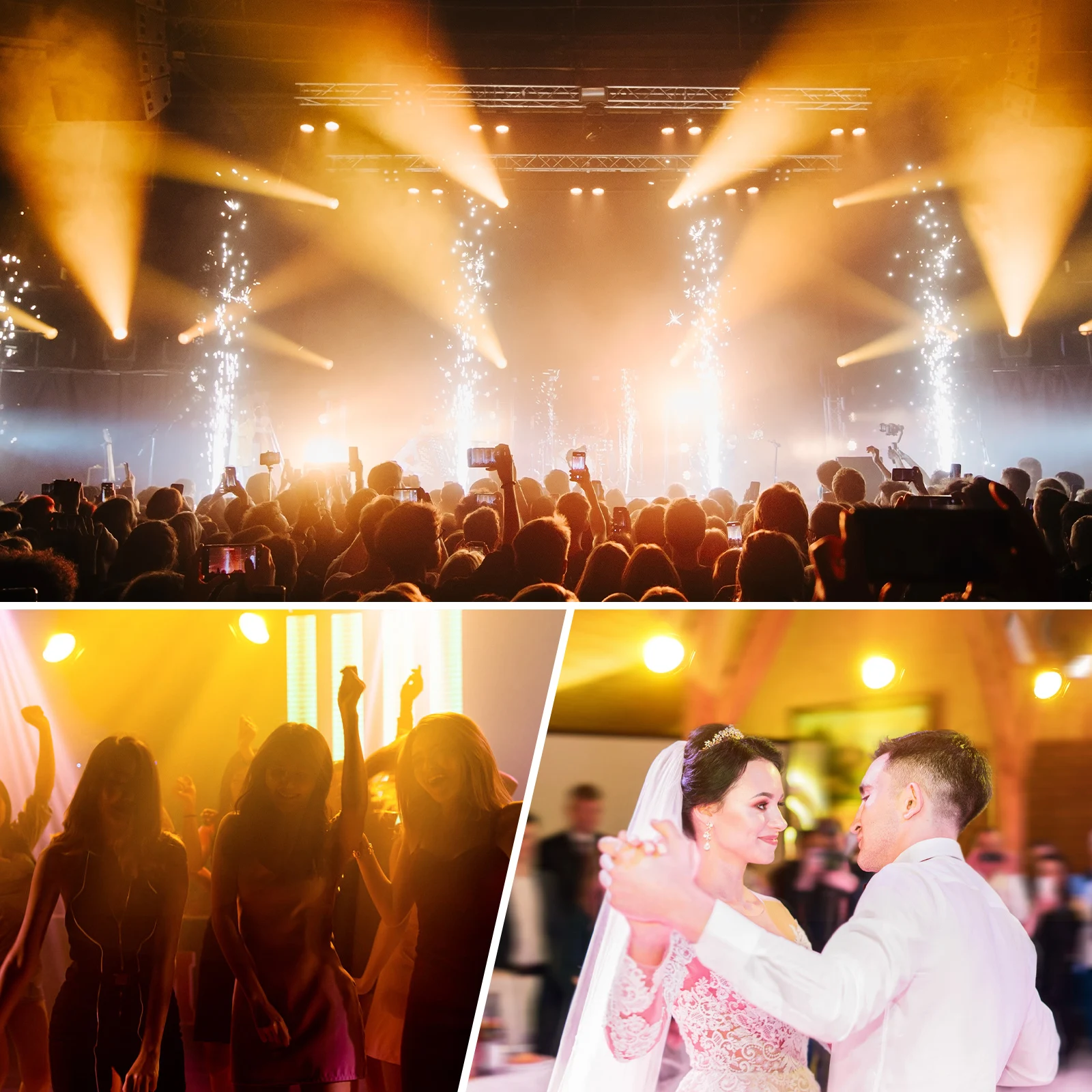U'King 2PCS 80W Direct Broadcast Par Light Normal White+Warm White COB Wedding Performance Film Live Fill Light Stage Light