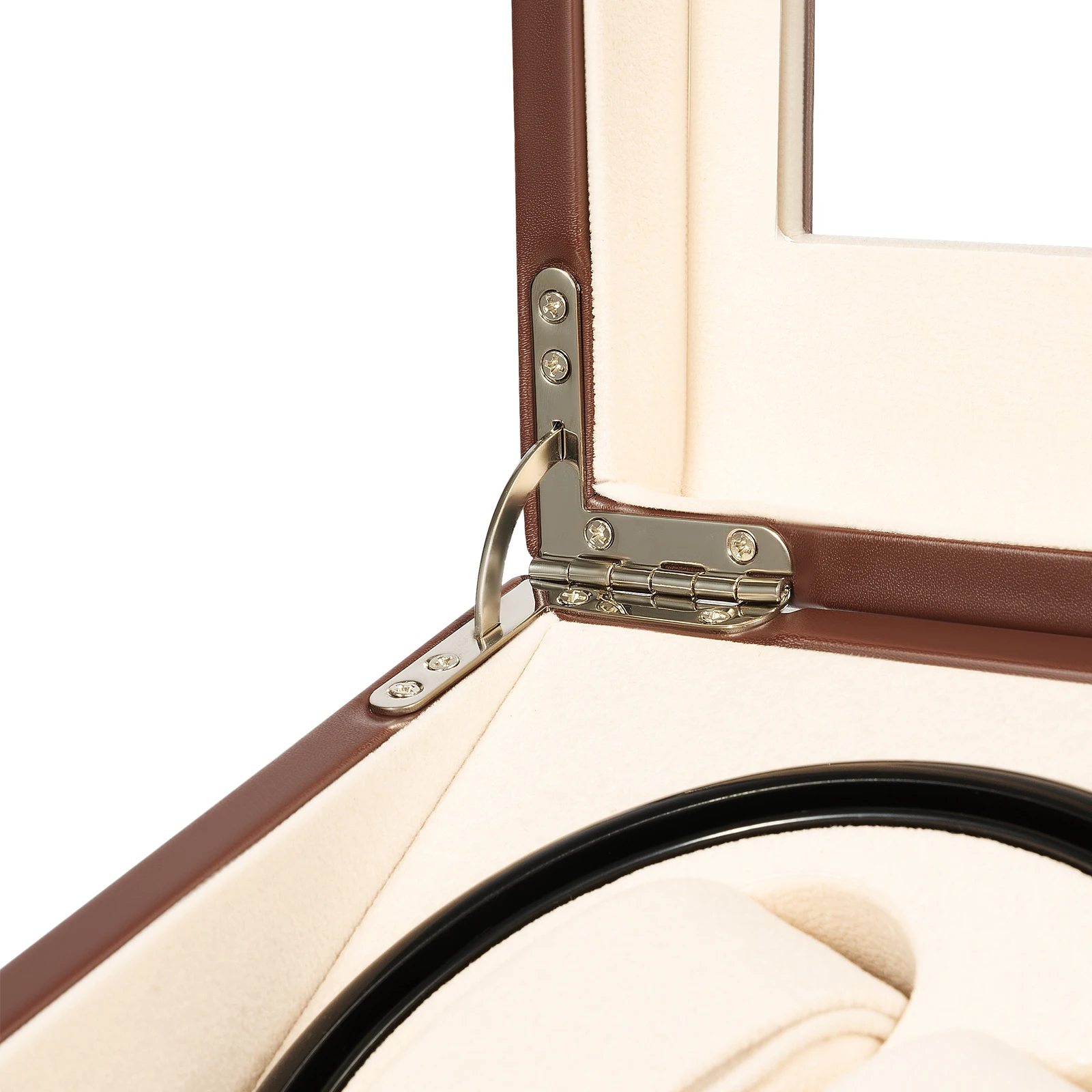 4+6 Brown/Black Watch Winder Automatic Rotation Leather Storage Watch Display Box Case Holder for Store Display, Home Decoration