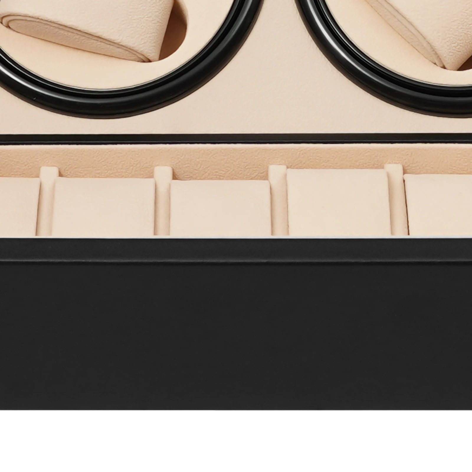 4+6 Brown/Black Watch Winder Automatic Rotation Leather Storage Watch Display Box Case Holder for Store Display, Home Decoration