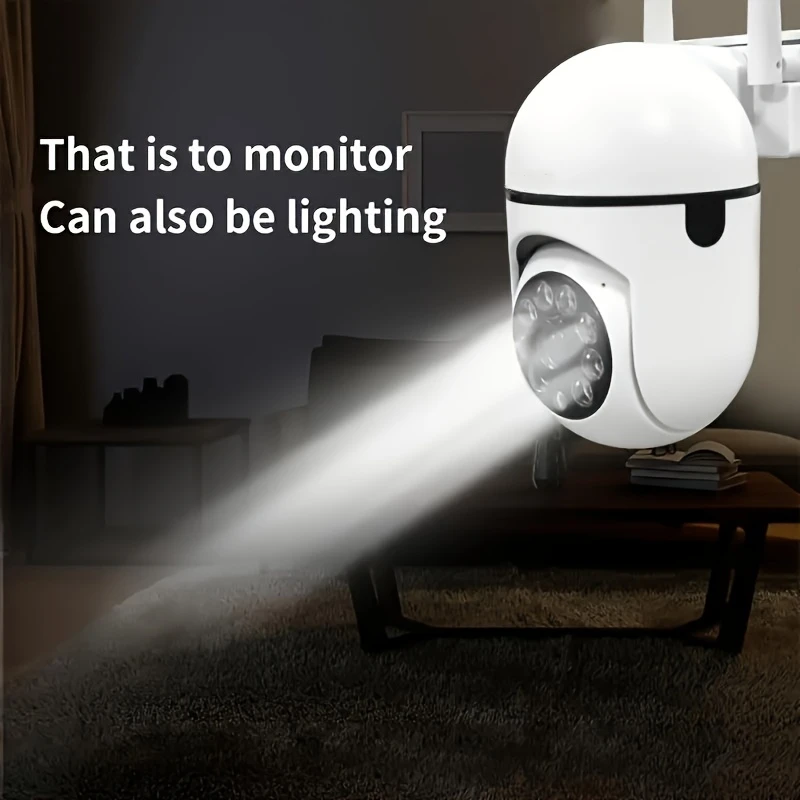 Ease Life APP Wireless 1080P HD Indoor/Outdoor WiFi Security Camera, Color Night Vision, 2-Way Audio, 360° Black Y108