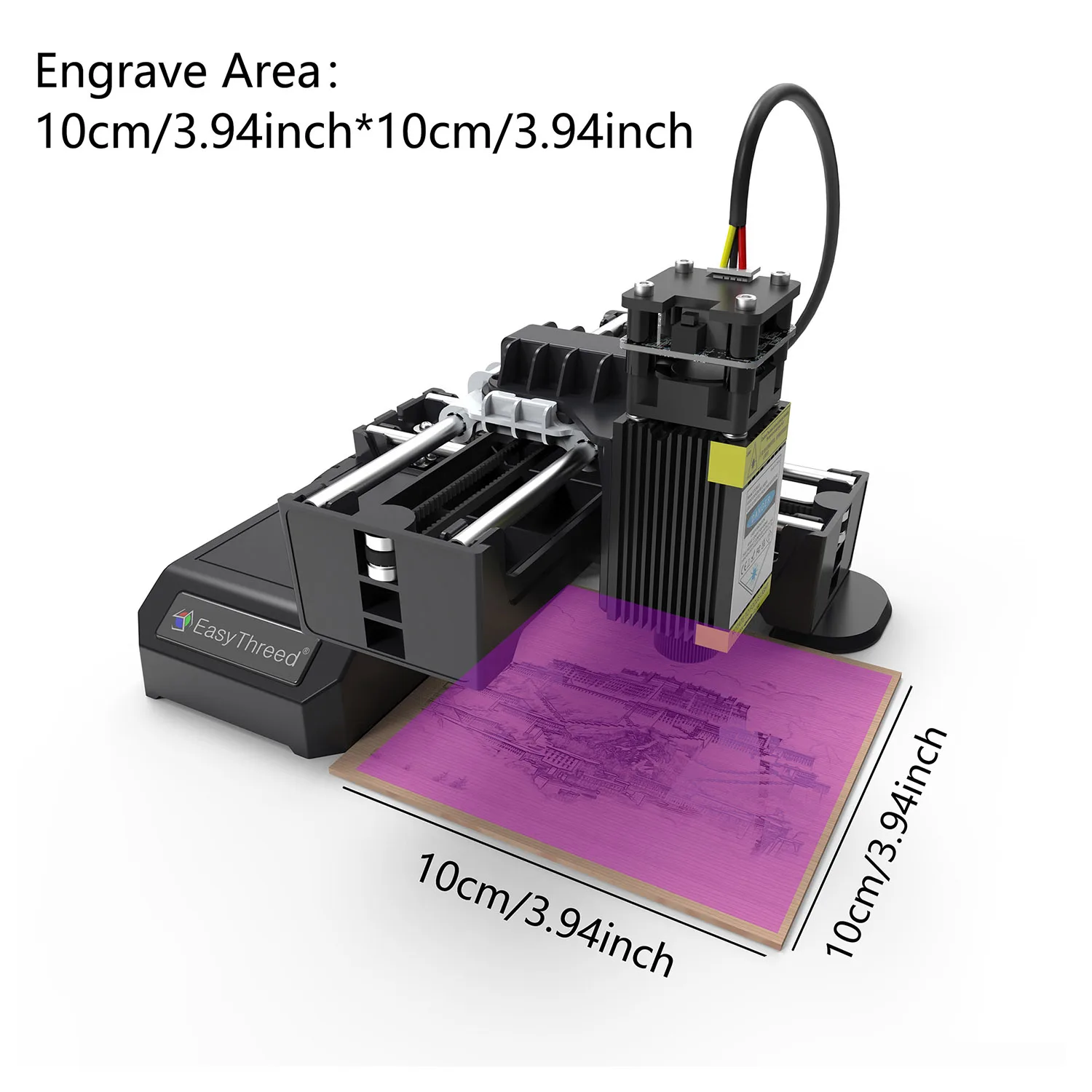 Portable Laser Engraving Machine for Wood Acrylic Leather Bluetooth USB APP Control 2W CNC US EU Local Shipping Poland Warehouse