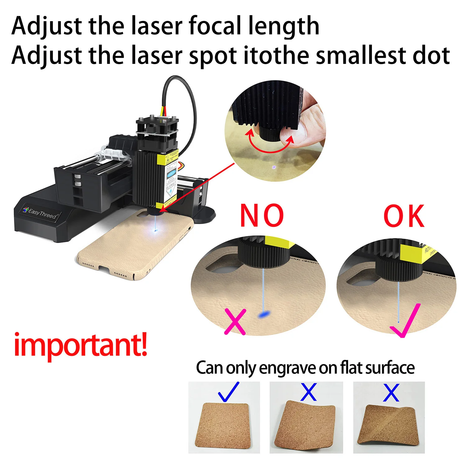Portable Laser Engraving Machine for Wood Acrylic Leather Bluetooth USB APP Control 2W CNC US EU Local Shipping Poland Warehouse