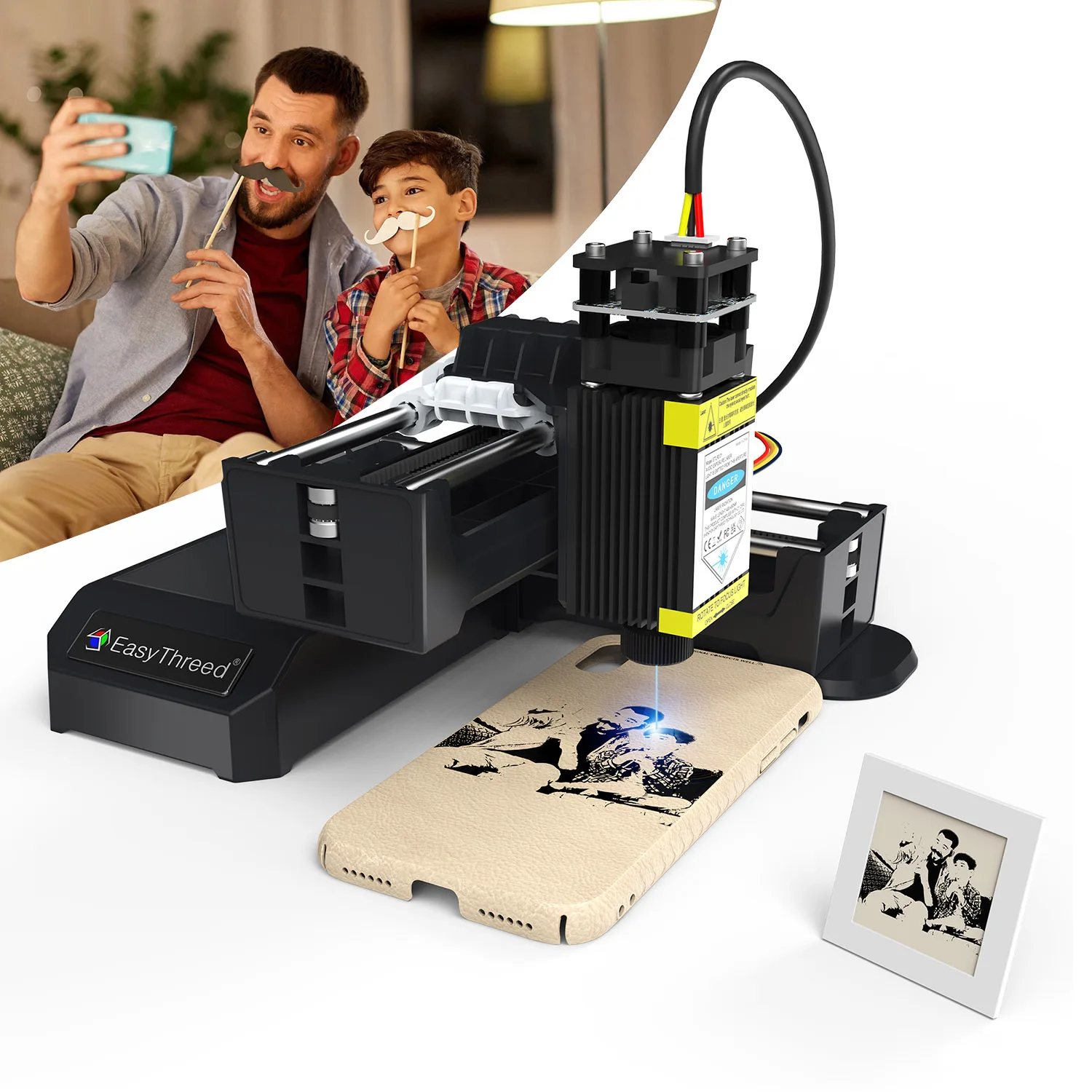 Portable Laser Engraving Machine for Wood Acrylic Leather Bluetooth USB APP Control 2W CNC US EU Local Shipping Poland Warehouse