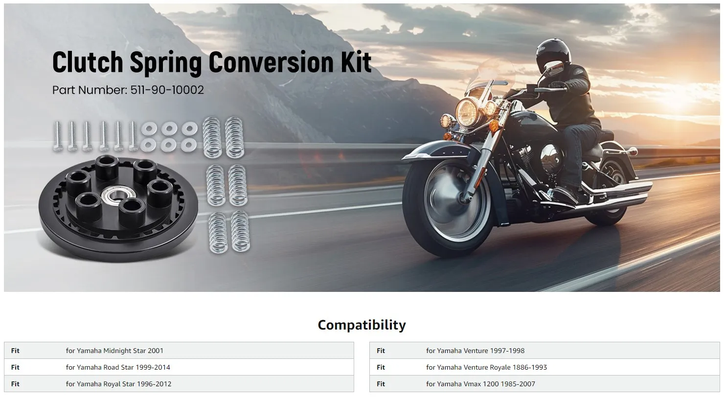 Clutch Spring Conversion Kit Set Fit For YAMAHA XVZ 13 VENTURE ROYAL STAR 1986-2013