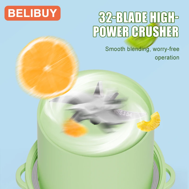 500/1300ML Electric Juicer Cup 6 Blades Blender Milkshake Machine USB Portable Fruit Milk Mixing Tool Mini Fresh Juice Blender