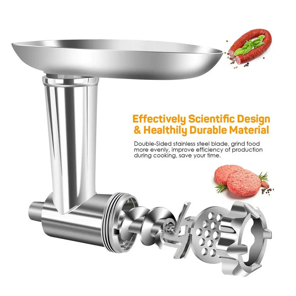 Home Kitchen Meat Grinder Attachment Stainless Steel For Kitchenaid Stand Mixer Set