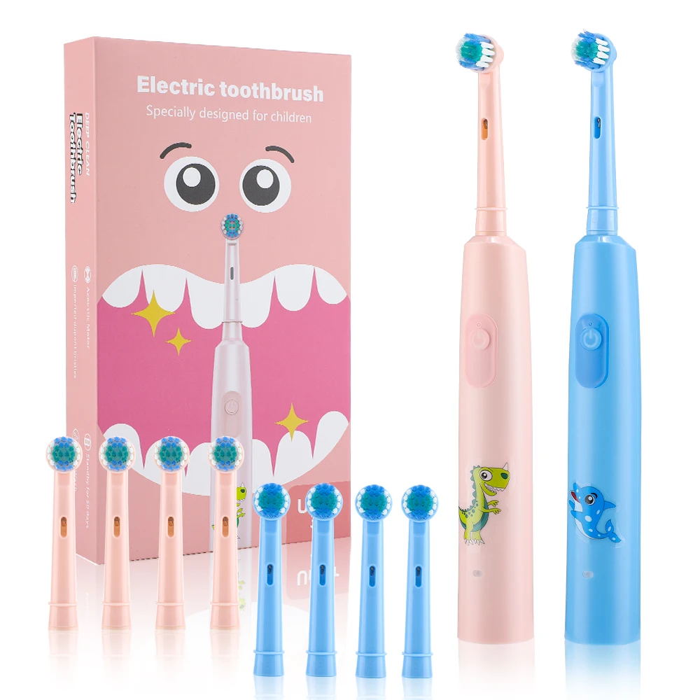 Smart Rotating Timing Electric Toothbrush, Rechargeable Rotary Toothbrush with 4 Heads, 5 Modes Setting Teeth Whitening Oral Car