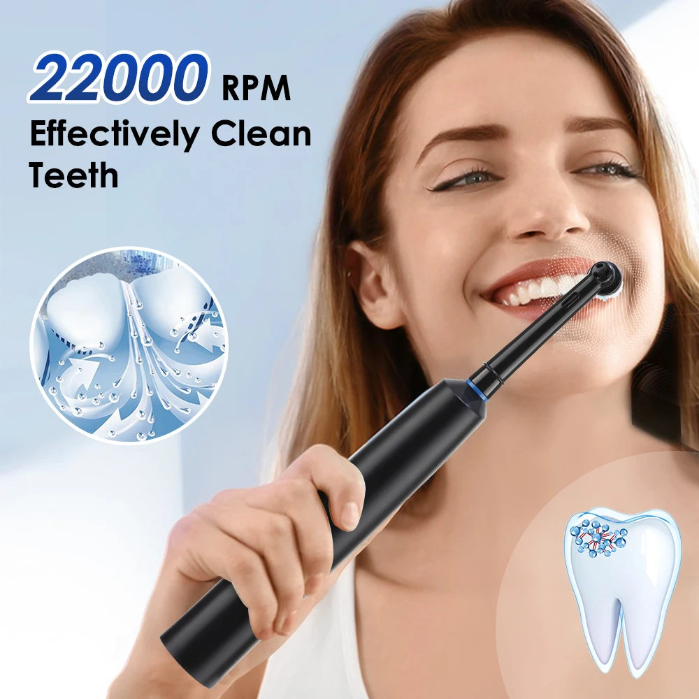 Smart Rotating Timing Electric Toothbrush, Rechargeable Rotary Toothbrush with 4 Heads, 5 Modes Setting Teeth Whitening Oral Car