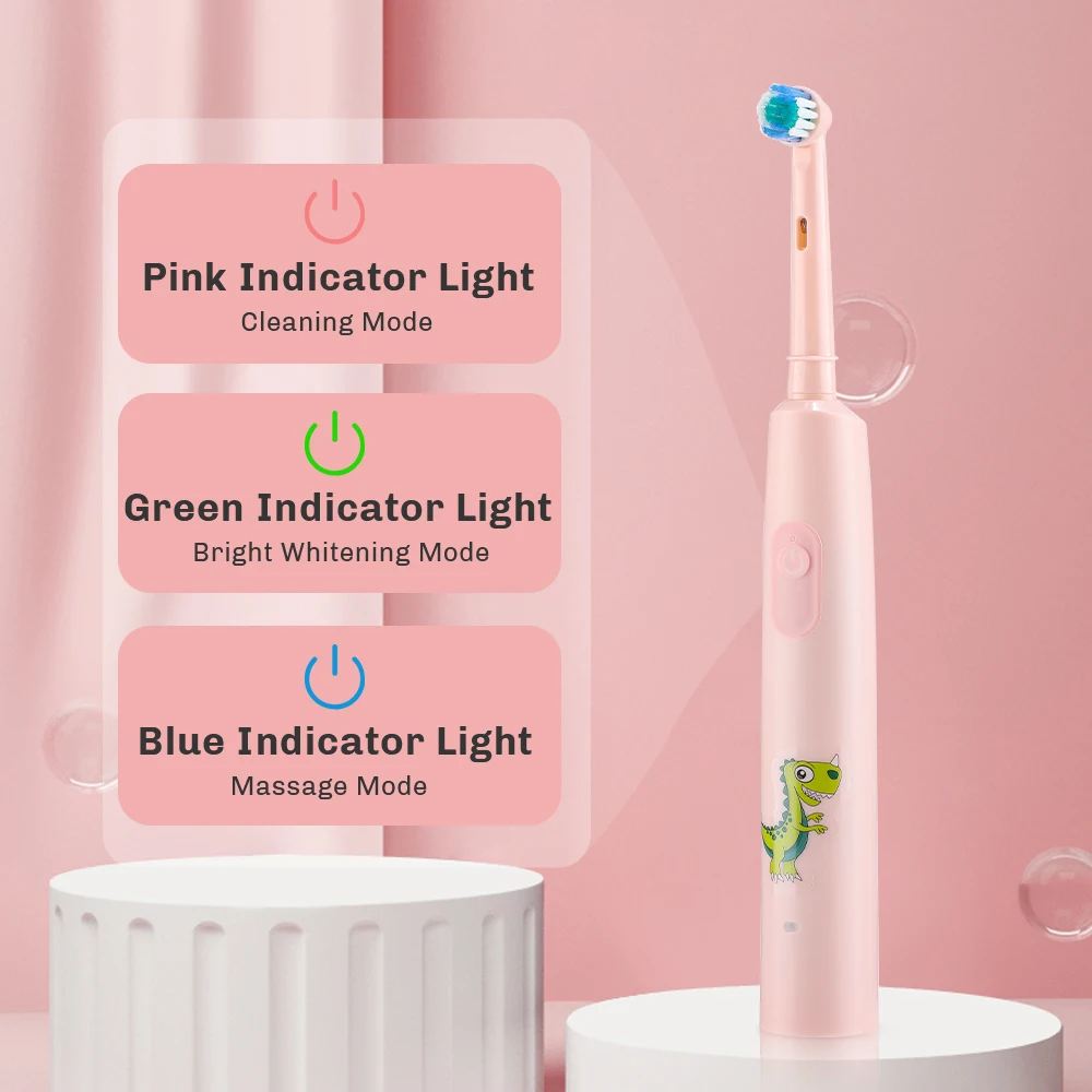 Smart Rotating Timing Electric Toothbrush, Rechargeable Rotary Toothbrush with 4 Heads, 5 Modes Setting Teeth Whitening Oral Car