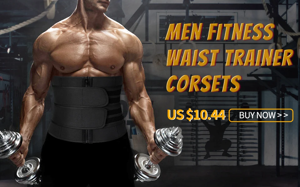 Men Waist Trainer Slimming Body Shaper Fitness Belt Weight Loss Fat Burning Sport Girdle Sweat Trimmer Workout Cincher Shapewear