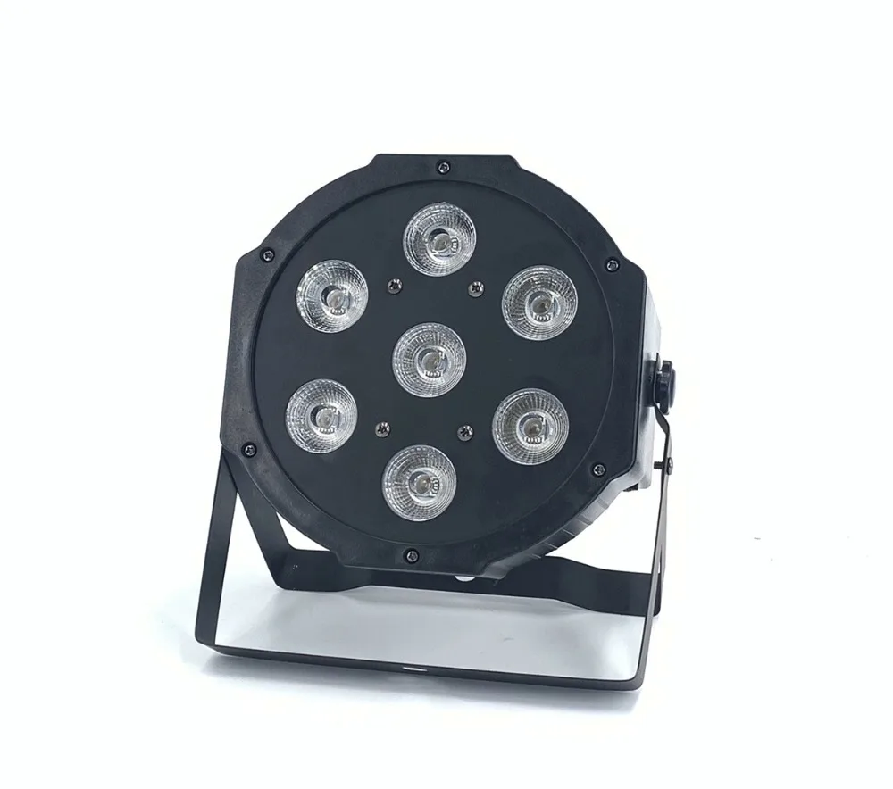 4PCS 7x18W LED Flat SlimPar RGBWA UV Light 6in1 LED Wash DJ Light Stage Dmx512 Stage Lighting