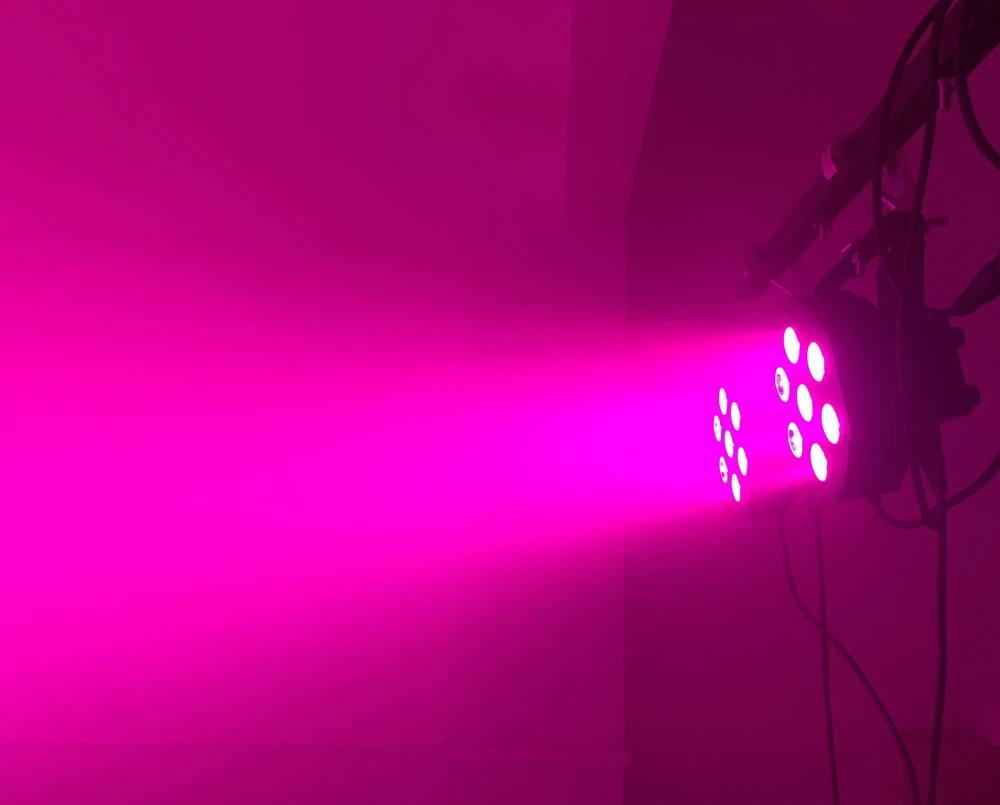 4PCS 7x18W LED Flat SlimPar RGBWA UV Light 6in1 LED Wash DJ Light Stage Dmx512 Stage Lighting