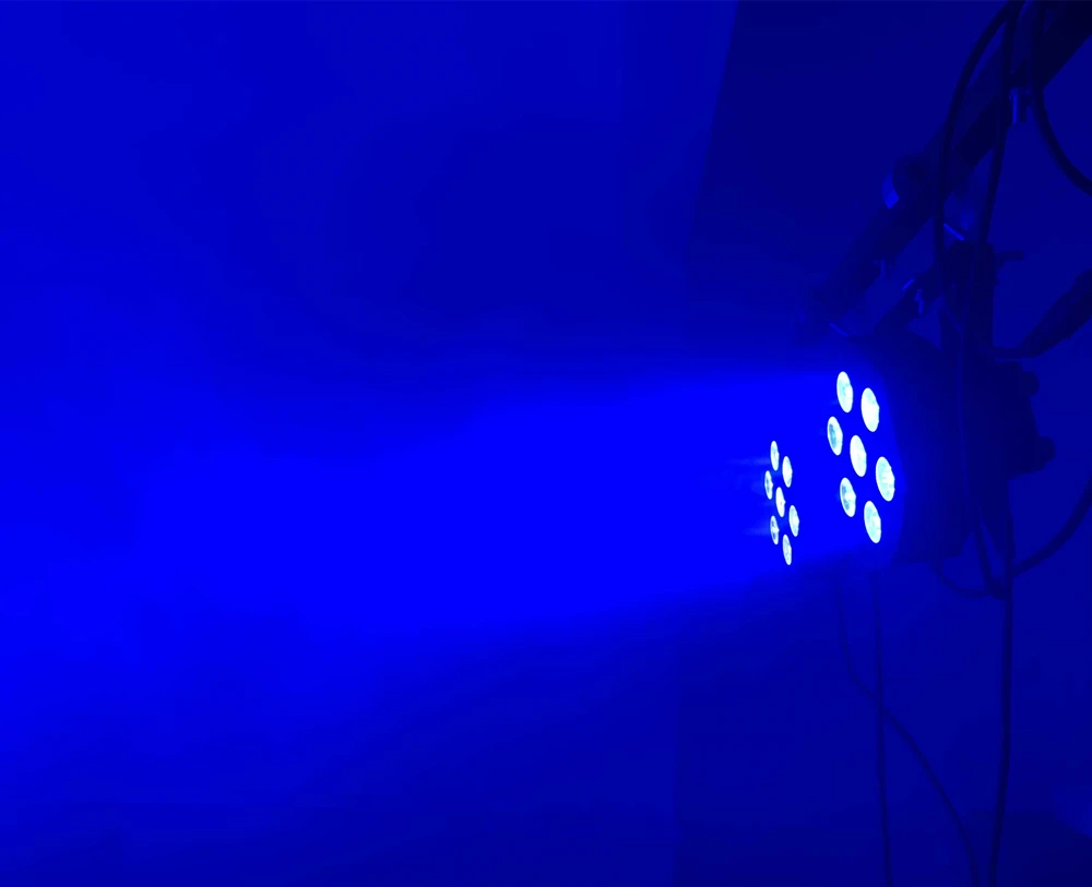 4PCS 7x18W LED Flat SlimPar RGBWA UV Light 6in1 LED Wash DJ Light Stage Dmx512 Stage Lighting