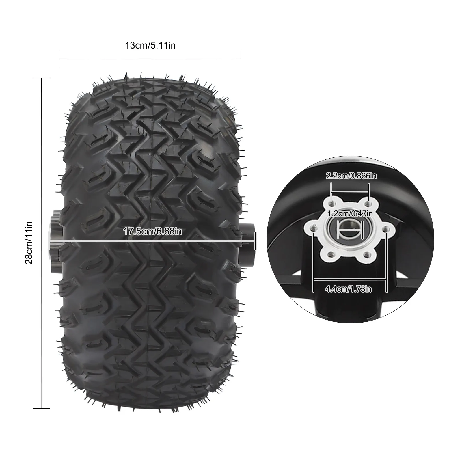 24V/250W 36V/350W Electric Scooter Conversion Kit 10" Dual Wheels Brush Gear Motor Drive Air Wheel w/Reverse Gear+Thumb Throttle