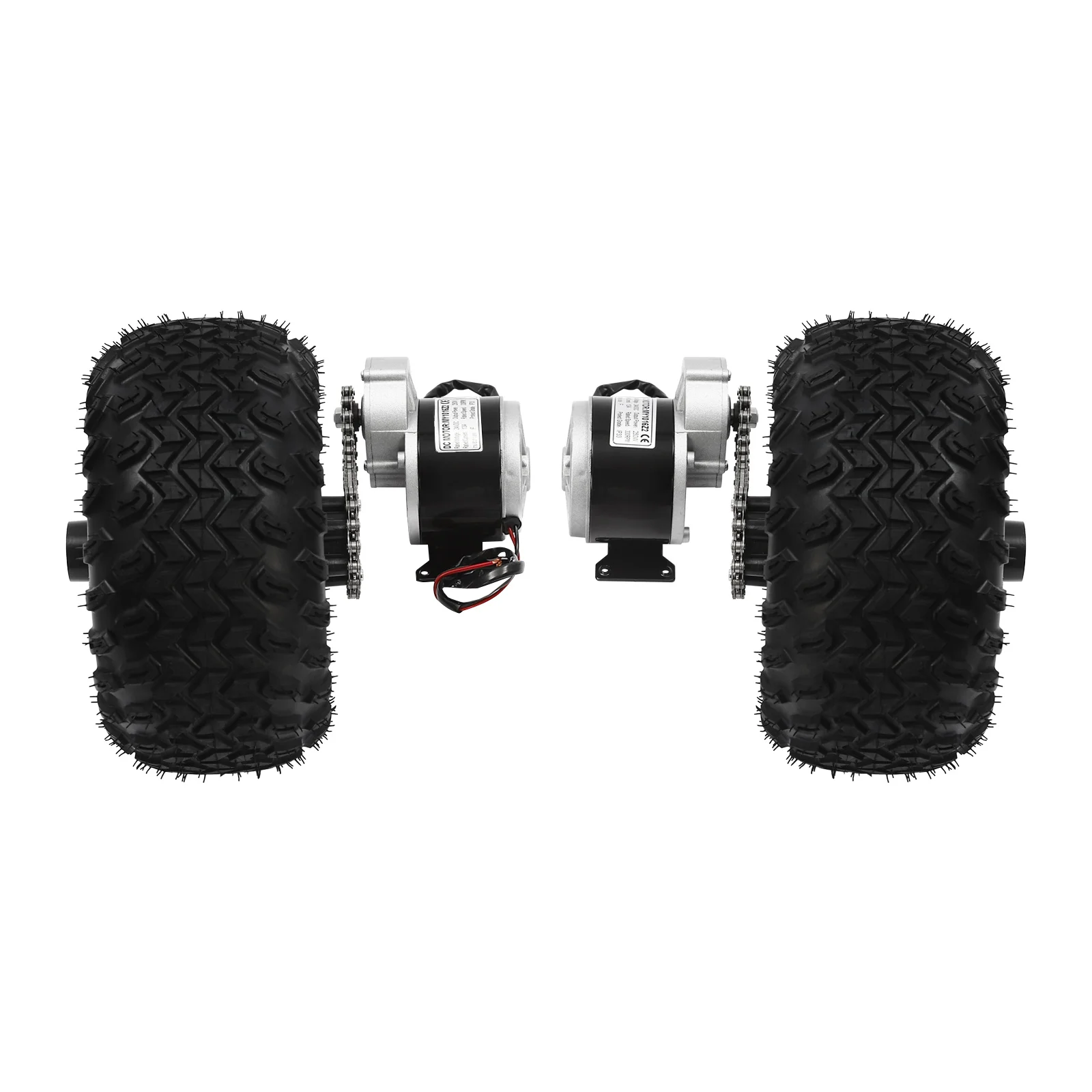 24V/250W 36V/350W Electric Scooter Conversion Kit 10" Dual Wheels Brush Gear Motor Drive Air Wheel w/Reverse Gear+Thumb Throttle