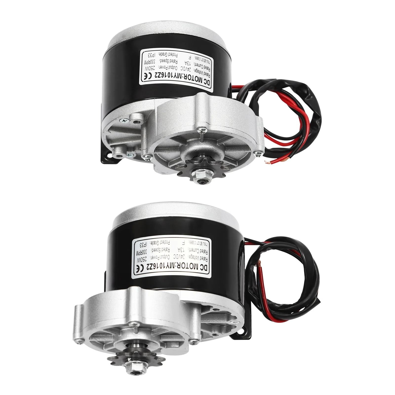 24V/250W 36V/350W Electric Scooter Conversion Kit 10" Dual Wheels Brush Gear Motor Drive Air Wheel w/Reverse Gear+Thumb Throttle