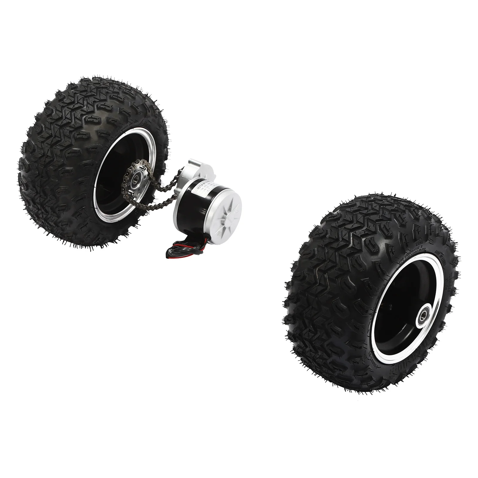 24V/250W 36V/350W Electric Scooter Conversion Kit 10" Dual Wheels Brush Gear Motor Drive Air Wheel w/Reverse Gear+Thumb Throttle