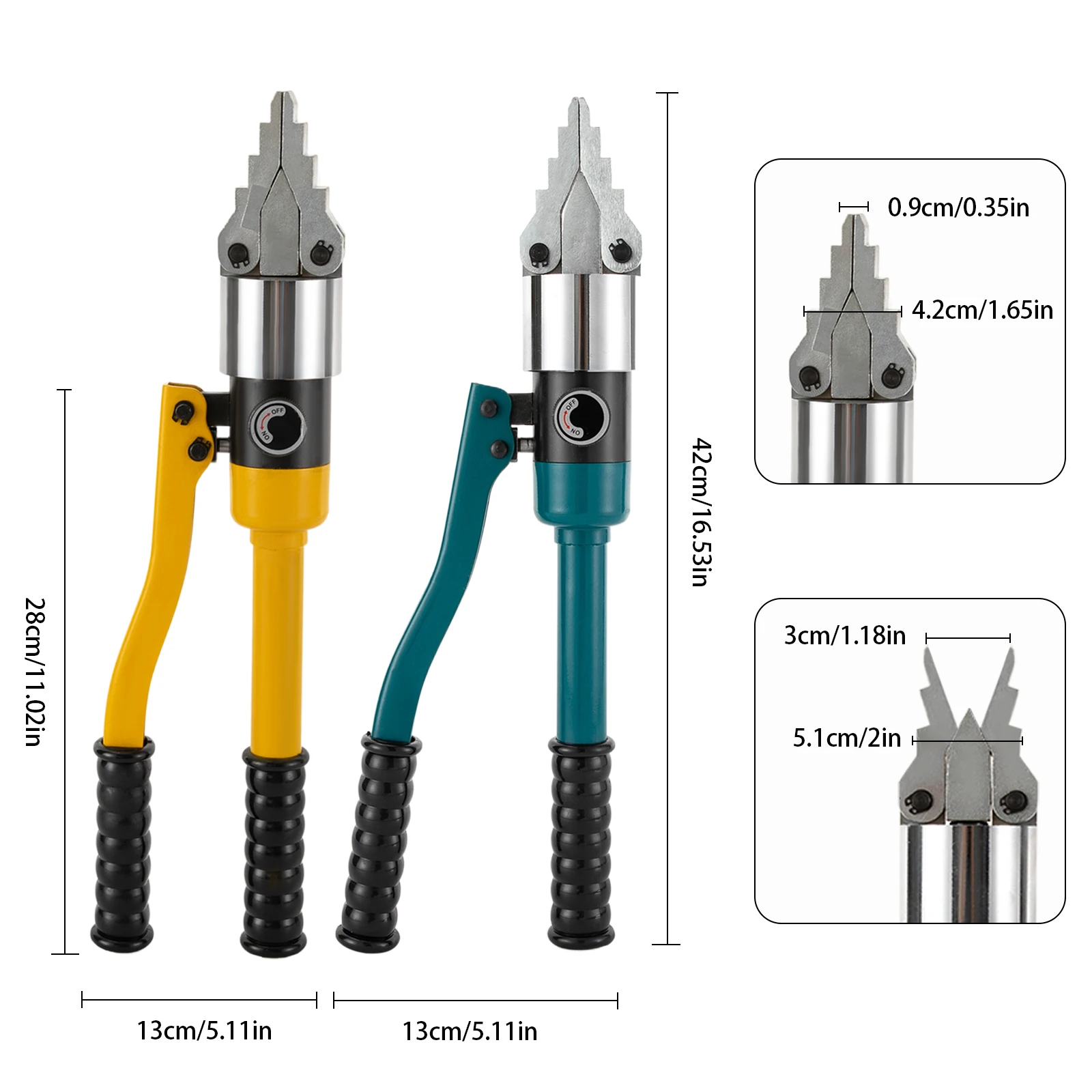 YQ-30 8T 30MM Portable Hydraulic Spreader Separator Kit Hand-held Integrated Manual Flange Dividing Tool Set Blue/Yellow
